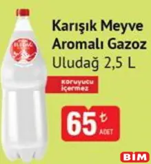 ULUDAĞ KARIŞIK MEYVE AROMALI GAZOZ 2,5 L fiyat ve kampanya bilgisi